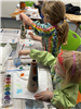 Children Painting Cones